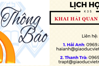 Lịch học lớp Khai Hải Quan Điện Tử khóa K35 tại Hà Nội