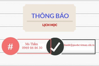 LỊCH HỌC LỚP KHAI HẢI QUAN KHÓA K15 HẢI PHÒNG