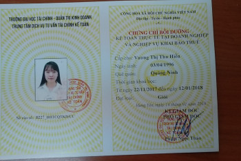 Mẫu chứng chỉ Mẫu chứng chỉ