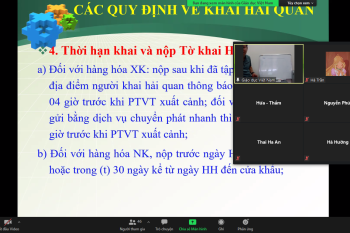 Lịch học lớp khai hải quan online tháng 09/2021