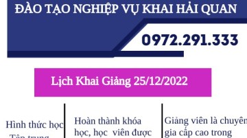 THÔNG BÁO KHAI GIẢNG LỚP KHAI HẢI QUAN THÁNG 03/2022