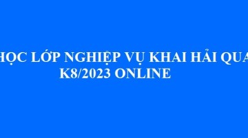 Thời khóa biểu lớp Khai Hải Quan K6 2022 online