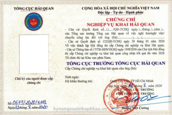 CHỨNG CHỈ KHAI HẢI QUAN LÀ GÌ? ĐƠN VỊ ÔN THI CHỨNG CHỈ HẢI QUAN UY TÍN CHỨNG CHỈ KHAI HẢI QUAN LÀ GÌ? ĐƠN VỊ ÔN THI CHỨNG CHỈ HẢI QUAN UY TÍN